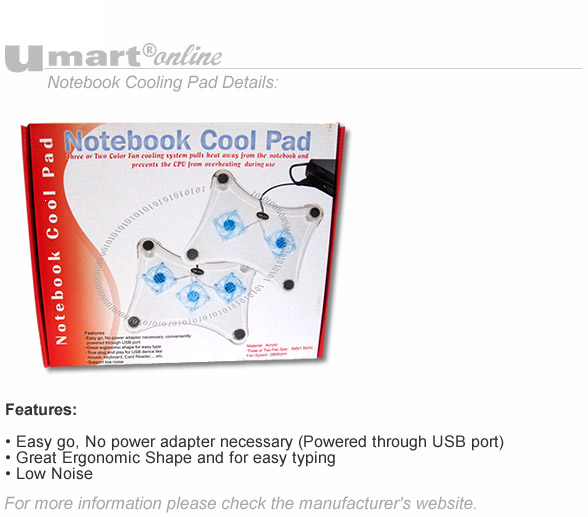 Notebook Cooling Pad (NBINKCOOLINGPAD)